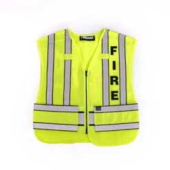 ZIP-FRONT BREAKAWAY SAFETY VEST - FIRE LOGO -ProGear Outfitters 343f 55 flat zip front breakaway safety vest fire logo