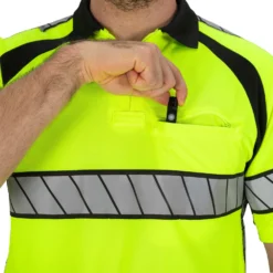 HI-VIS POLO SHIRT -ProGear Outfitters 8137 55 detail2 hi vis polo scaled