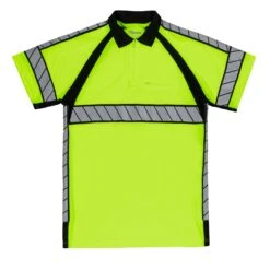 HI-VIS POLO SHIRT -ProGear Outfitters 8137 55 flat hi vis polo