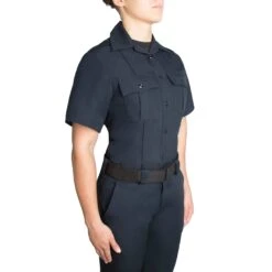 WOMEN'S SHORT SLEEVE ZIPPERED POLYESTER SHIRT -ProGear Outfitters 8610w z 04 34 front zippered polyester shirt womens